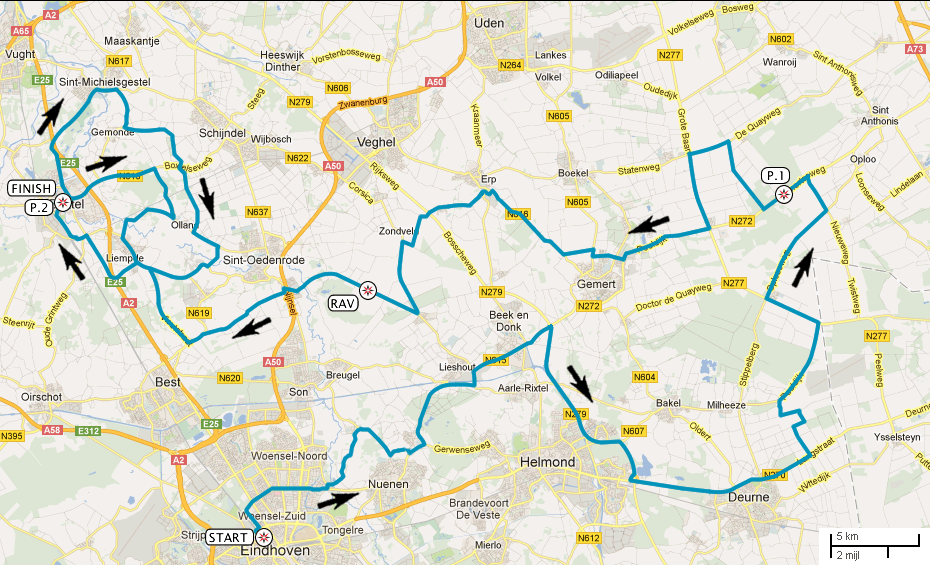 Streckenverlauf Ster ZLM Toer GP Jan van Heeswijk 2015 - Etappe 5