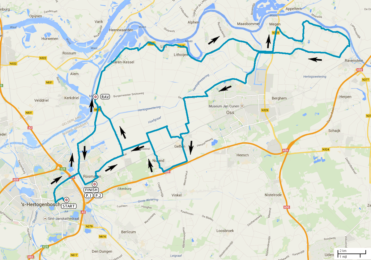 Streckenverlauf Ster ZLM Toer GP Jan van Heeswijk 2015 - Etappe 2