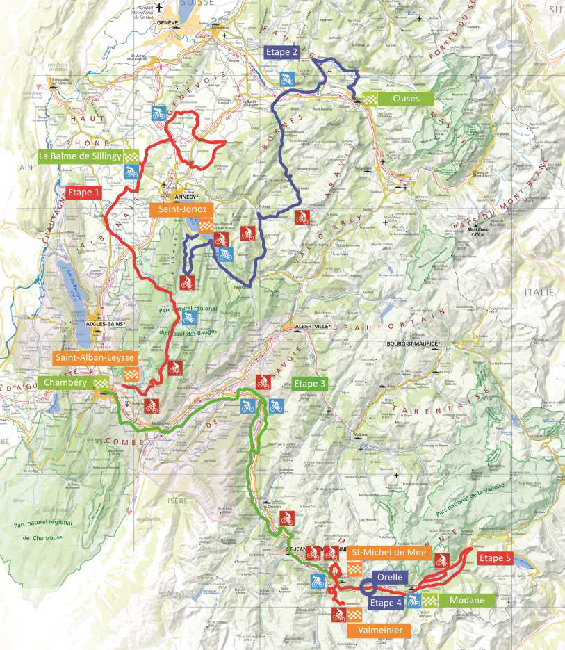 Streckenverlauf Tour des Pays de Savoie 2015