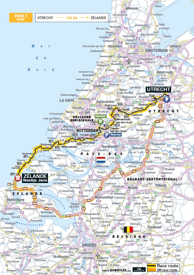 Streckenverlauf Tour de France 2015 - Etappe 2