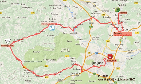 Streckenverlauf Giro dItalia Internazionale Femminile 2015 - Etappe 1
