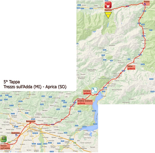 Streckenverlauf Giro dItalia Internazionale Femminile 2015 - Etappe 5