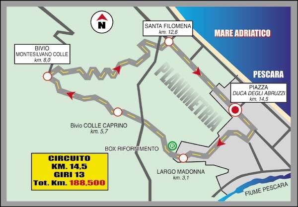 Streckenverlauf Trofeo Matteotti 2015