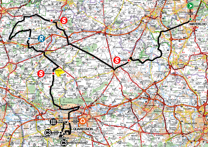 Streckenverlauf Tour de Wallonie 2015 - Etappe 4