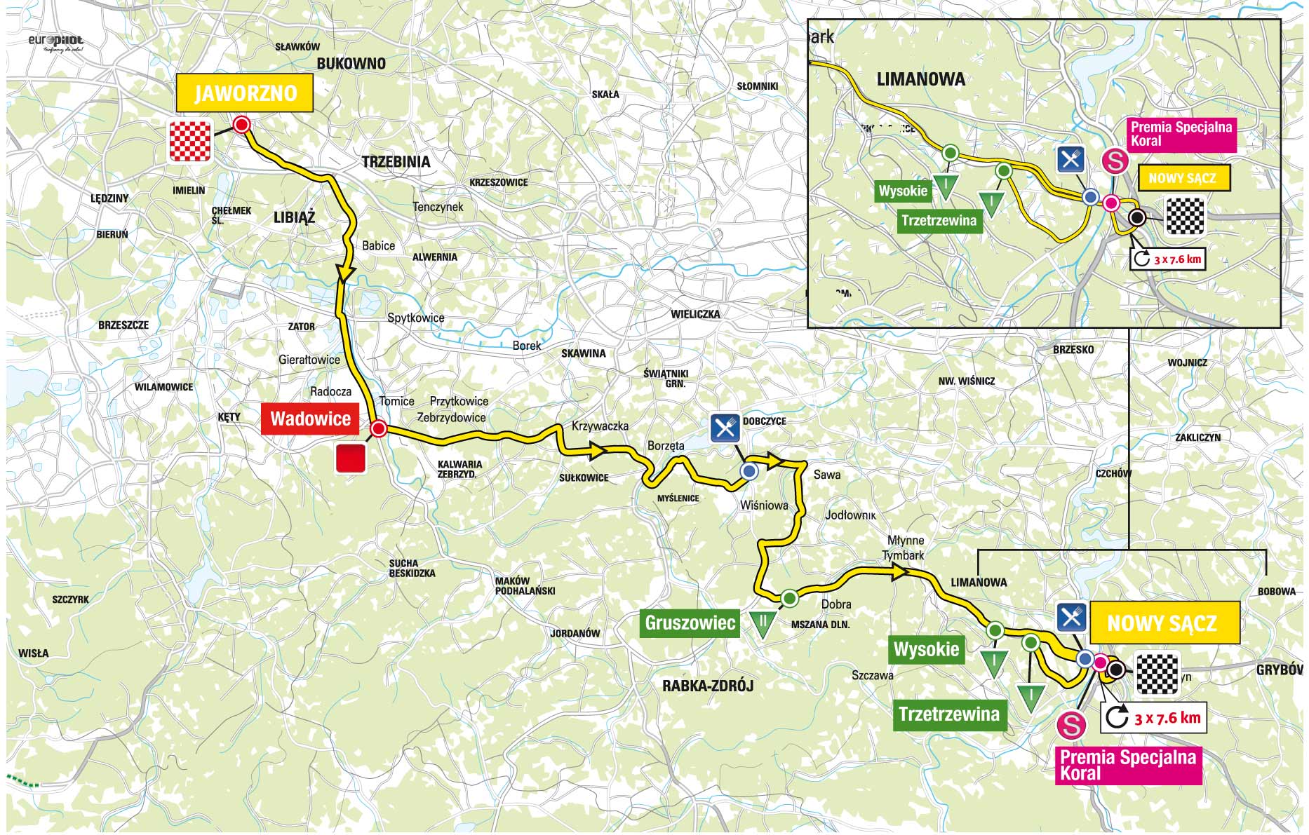 Streckenverlauf Tour de Pologne 2015 - Etappe 4