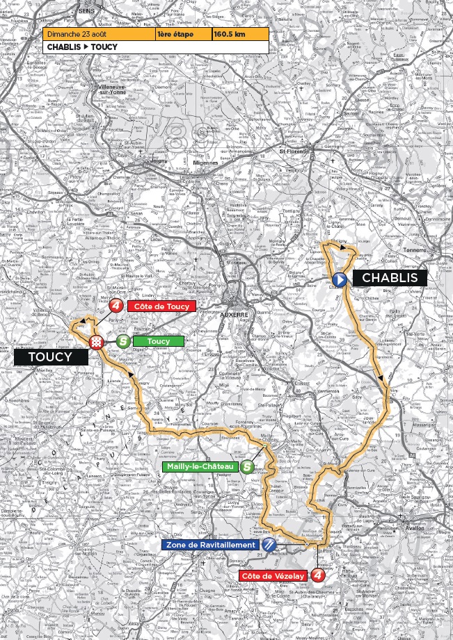 Streckenverlauf Tour de lAvenir 2015 - Etappe 1