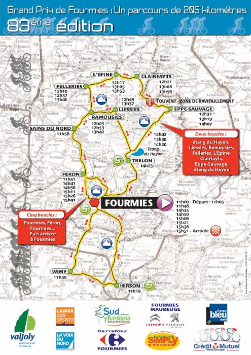 Streckenverlauf GP de Fourmies / La Voix du Nord 2015