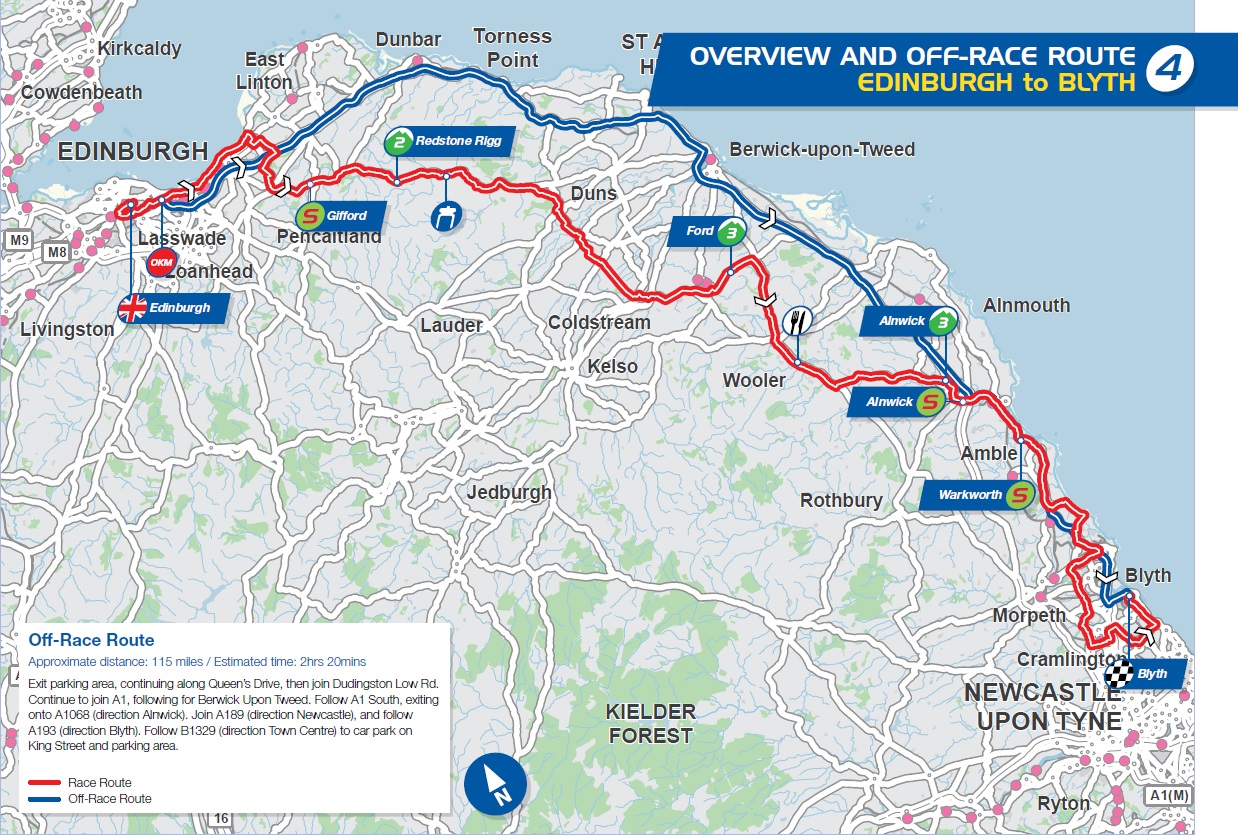 Streckenverlauf The Aviva Tour of Britain 2015 - Etappe 4
