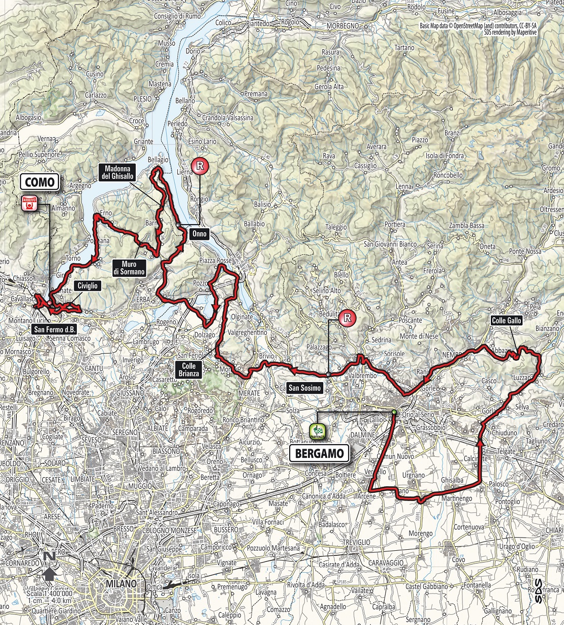 Streckenverlauf Il Lombardia 2015