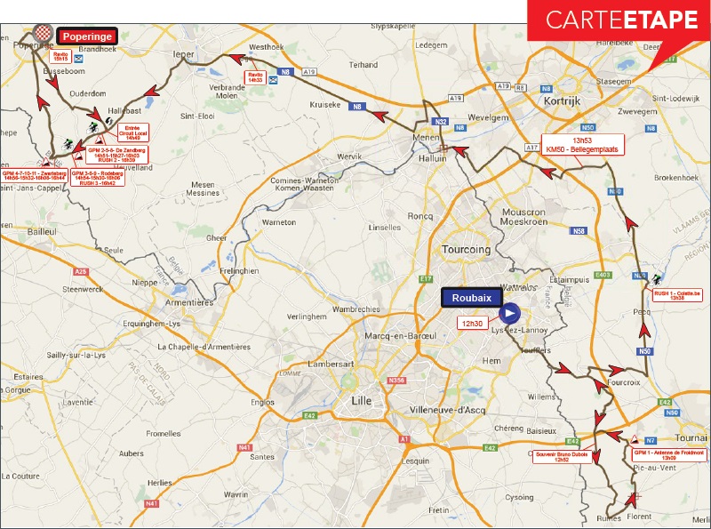 Streckenverlauf Tour de lEuromtropole 2015 - Etappe 2