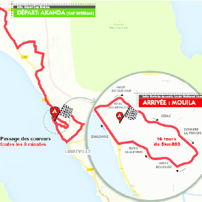 Streckenverlauf La Tropicale Amissa Bongo 2016 - Etappe 7