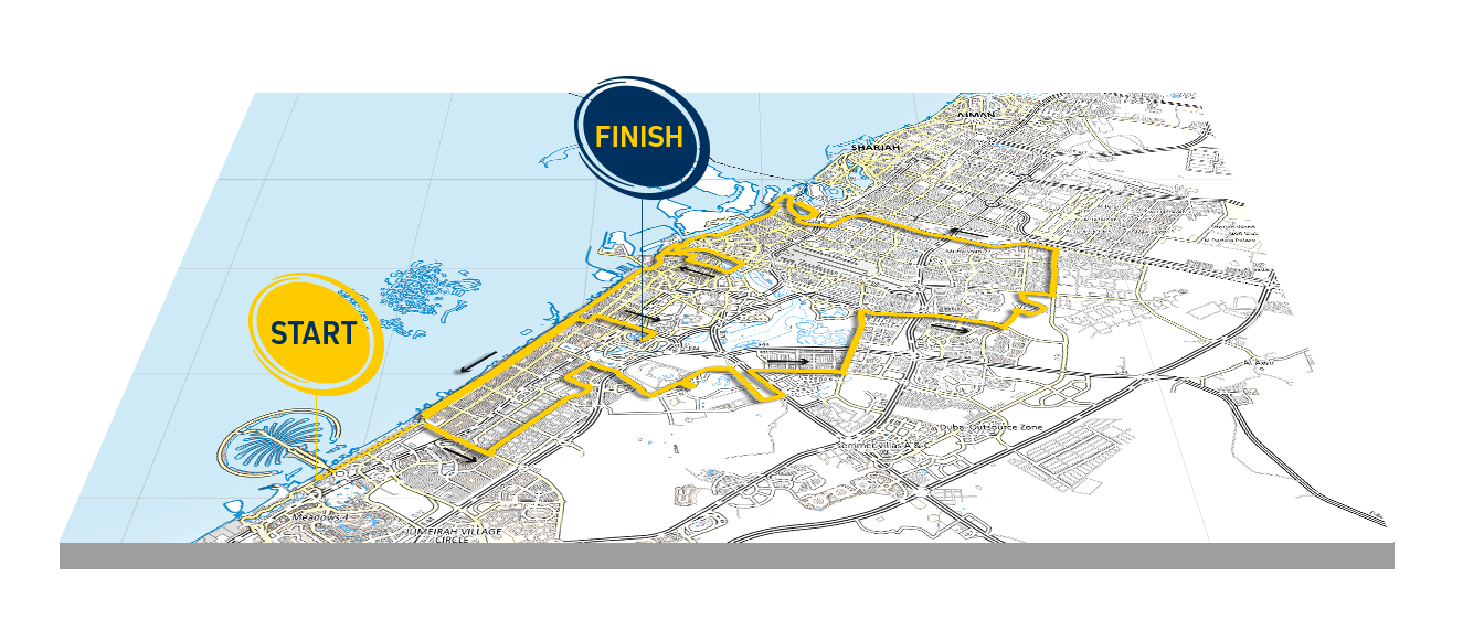 Streckenverlauf Dubai Tour 2016 - Etappe 4