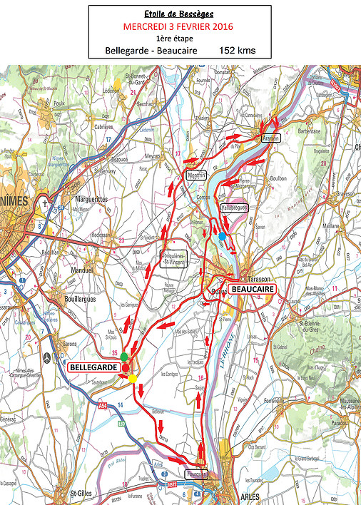 Streckenverlauf Etoile de Bessges 2016 - Etappe 1