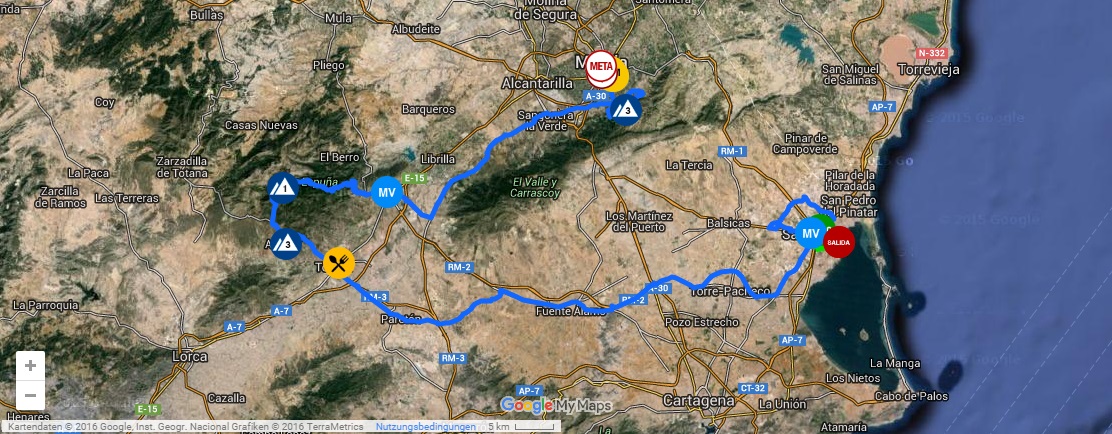 Streckenverlauf Vuelta Ciclista a la Regin de Murcia 
