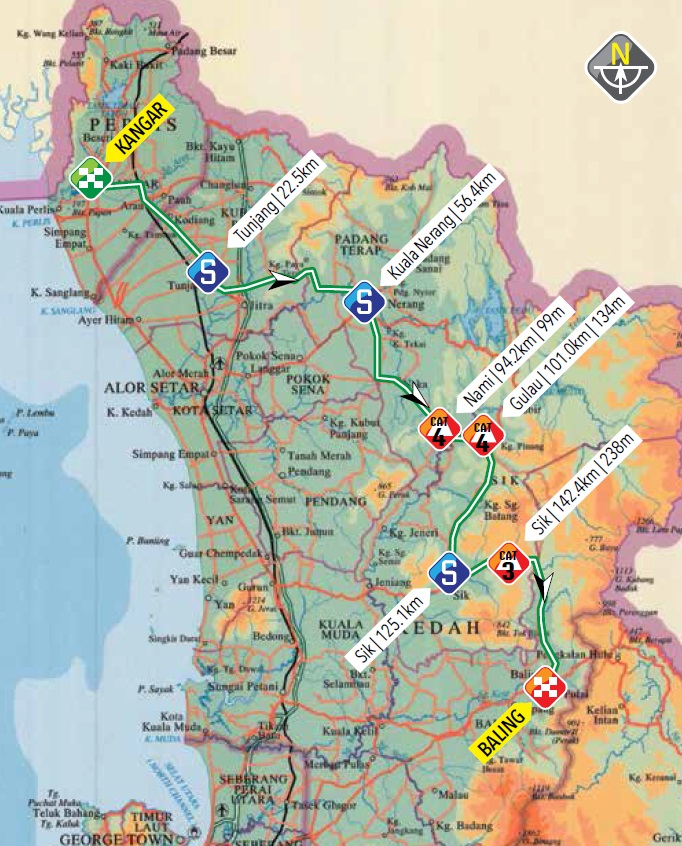 Streckenverlauf Le Tour de Langkawi 2016 - Etappe 1