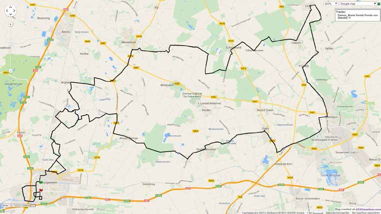 Streckenverlauf Womens WorldTour Ronde van Drenthe 2016