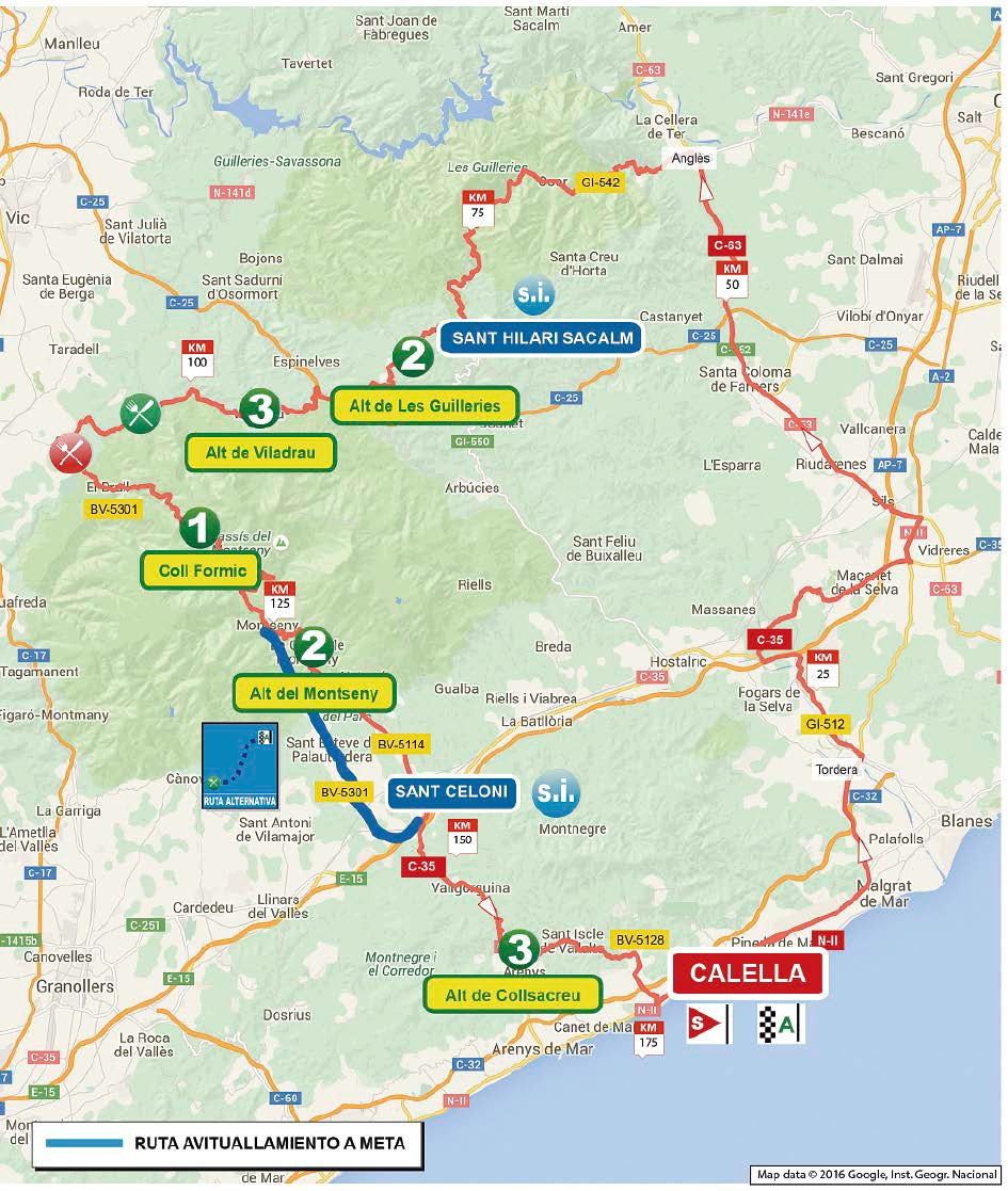 Streckenverlauf Volta Ciclista a Catalunya 2016 - Etappe 1