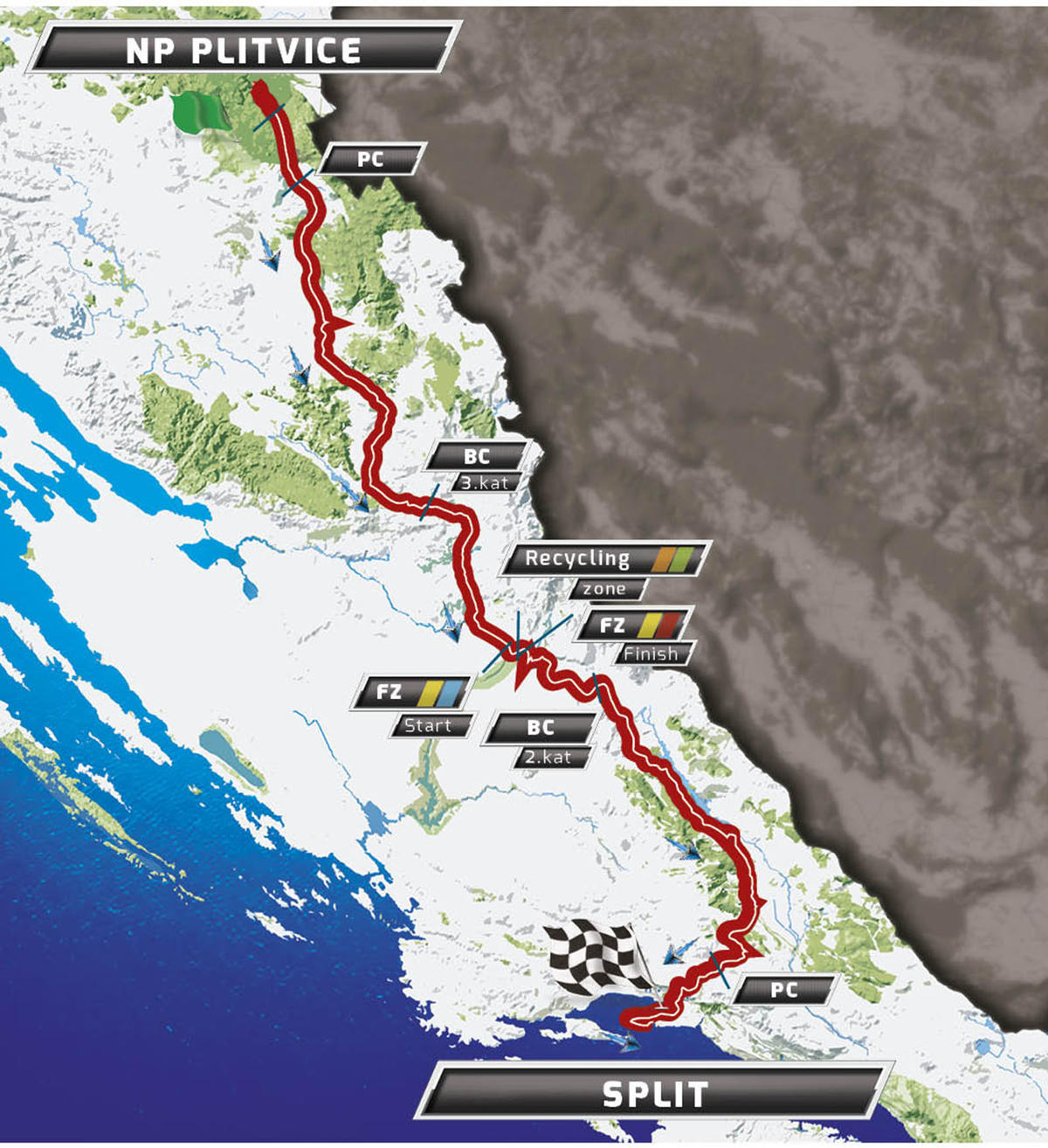 Streckenverlauf Tour of Croatia 2016 - Etappe 2