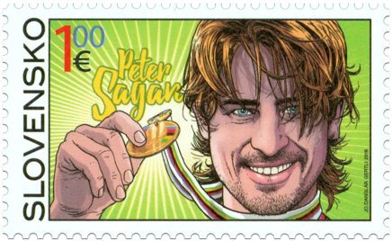 Slowakische Sonder-Briefmarke zu Ehren von Peter Sagan (Quelle: Cyclingnews)