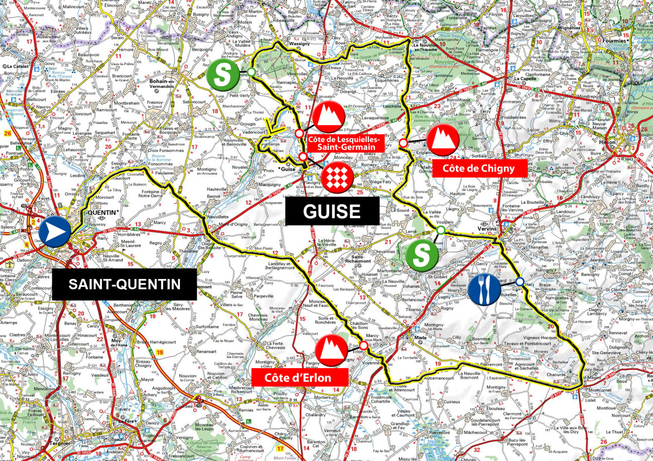 Streckenverlauf Tour de Picardie 2016 - Etappe 3