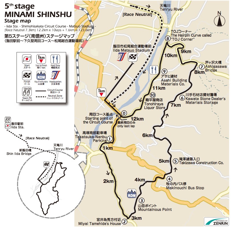 Streckenverlauf Tour of Japan 2016 - Etappe 5