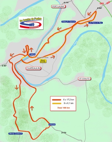 Streckenverlauf Boucles de lAulne - Chteaulin 2016