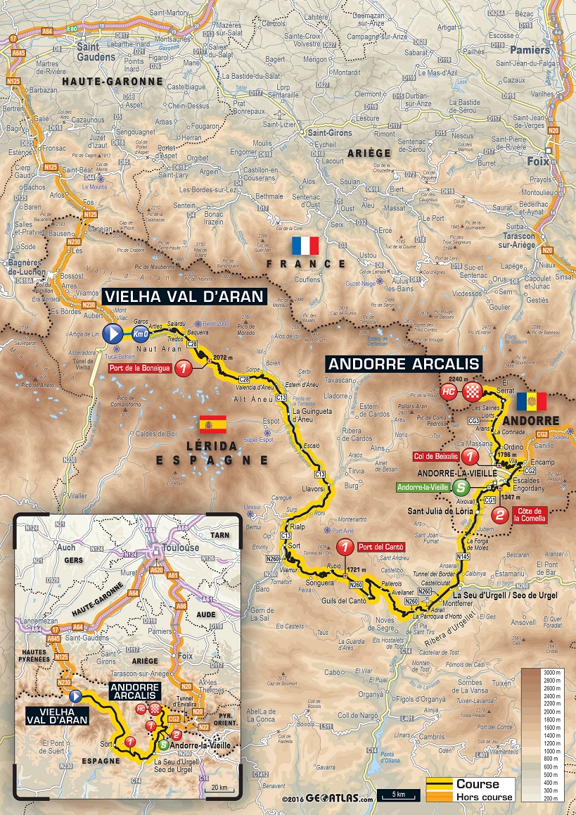 Streckenverlauf Tour de France 2016 - Etappe 9