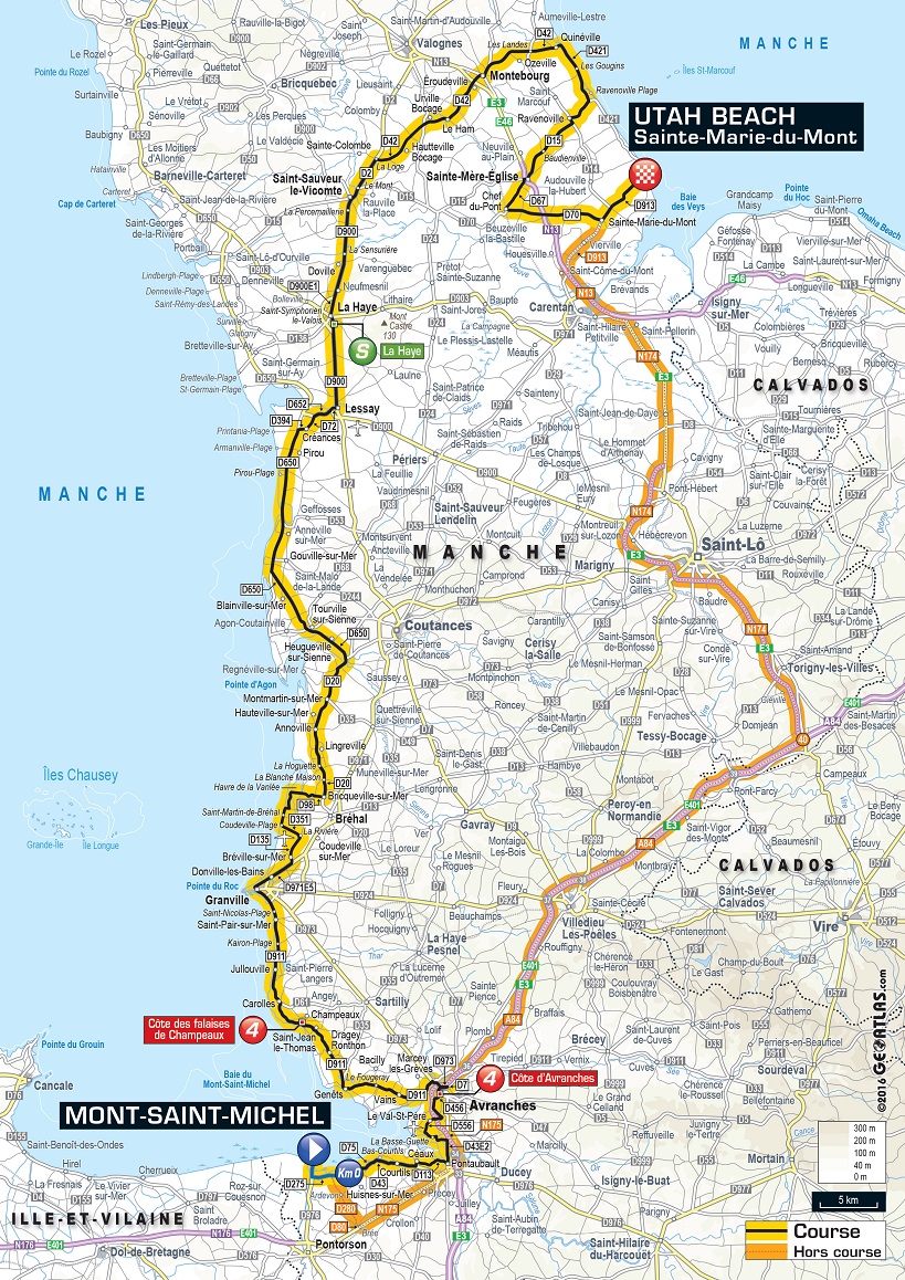 Streckenverlauf Tour de France 2016 - Etappe 1