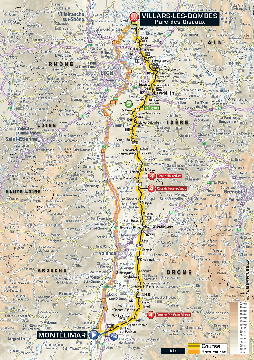 Streckenverlauf Tour de France 2016 - Etappe 14