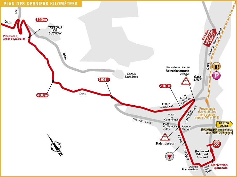 Streckenverlauf Tour de France 2016 - Etappe 8, letzte Kilometer