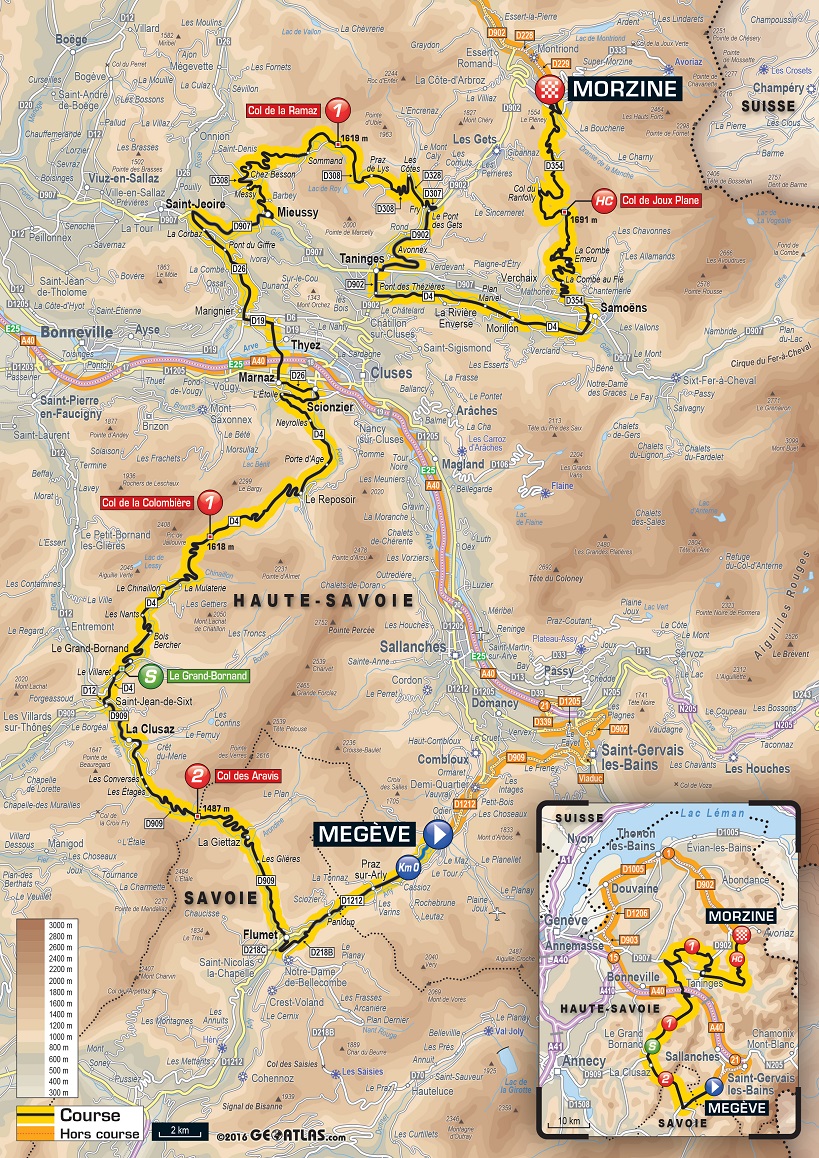 Streckenverlauf Tour de France 2016 - Etappe 20