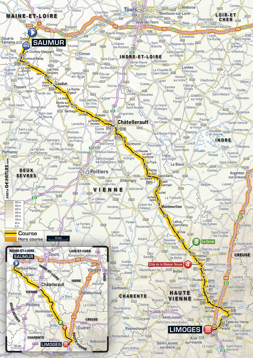 Streckenverlauf Tour de France 2016 - Etappe 4