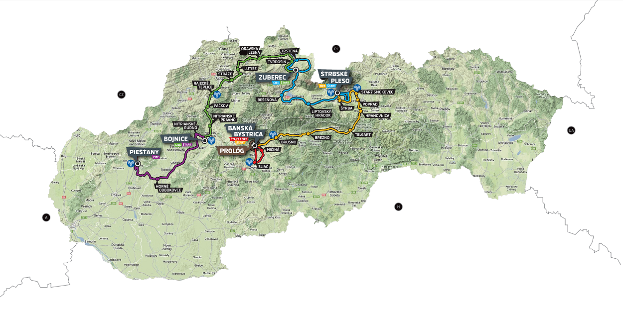 Streckenverlauf Tour de Slovaquie 2016