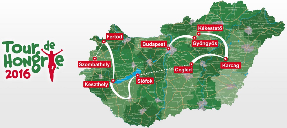 Streckenverlauf Tour de Hongrie 2016