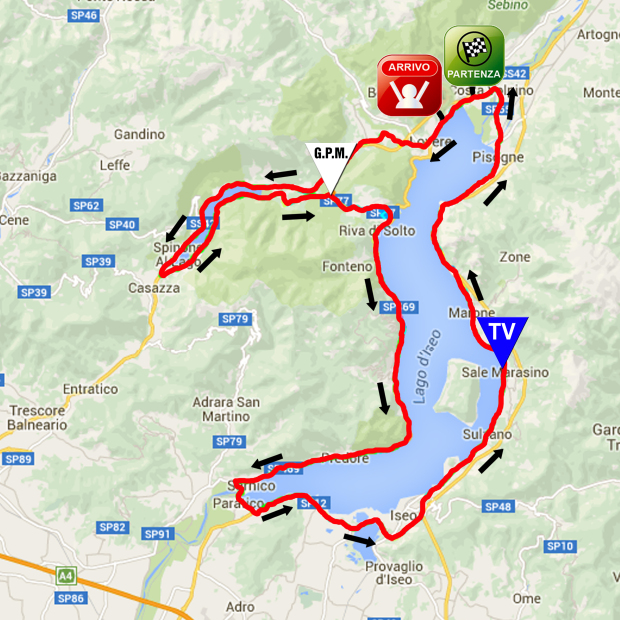 Streckenverlauf Giro dItalia Internazionale Femminile 2016 - Etappe 4