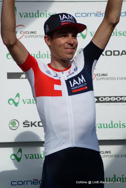 Jonathan Fumeaux freut sich ber seinen Sieg bei den Schweizer Meisterschaften