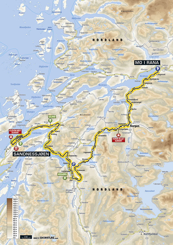 Streckenverlauf Arctic Race of Norway 2016 - Etappe 2