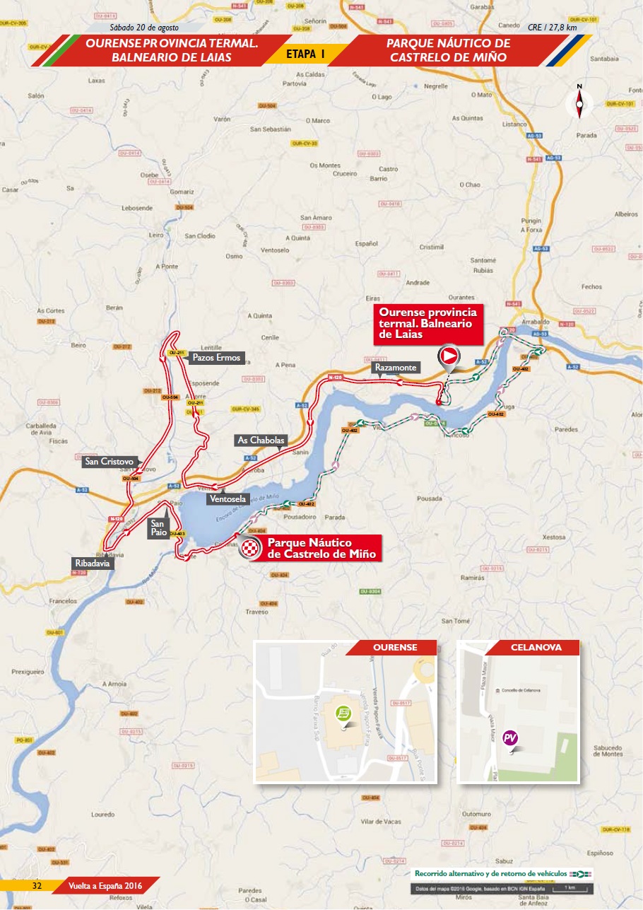 Streckenverlauf Vuelta a Espaa 2016 - Etappe 1