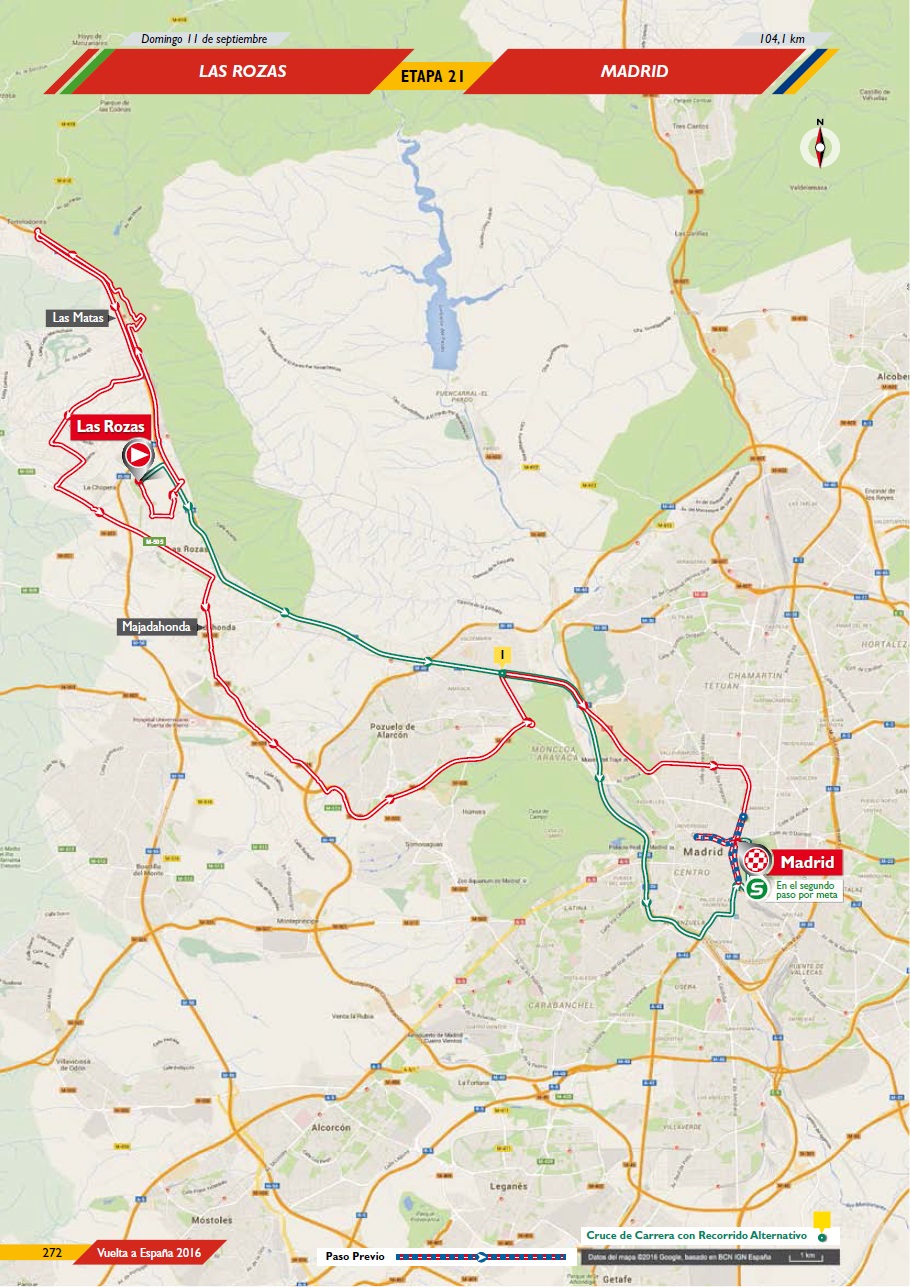 Streckenverlauf Vuelta a Espaa 2016 - Etappe 21
