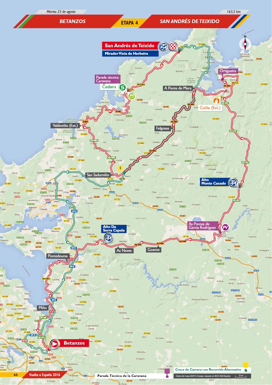 Streckenverlauf Vuelta a Espaa 2016 - Etappe 4