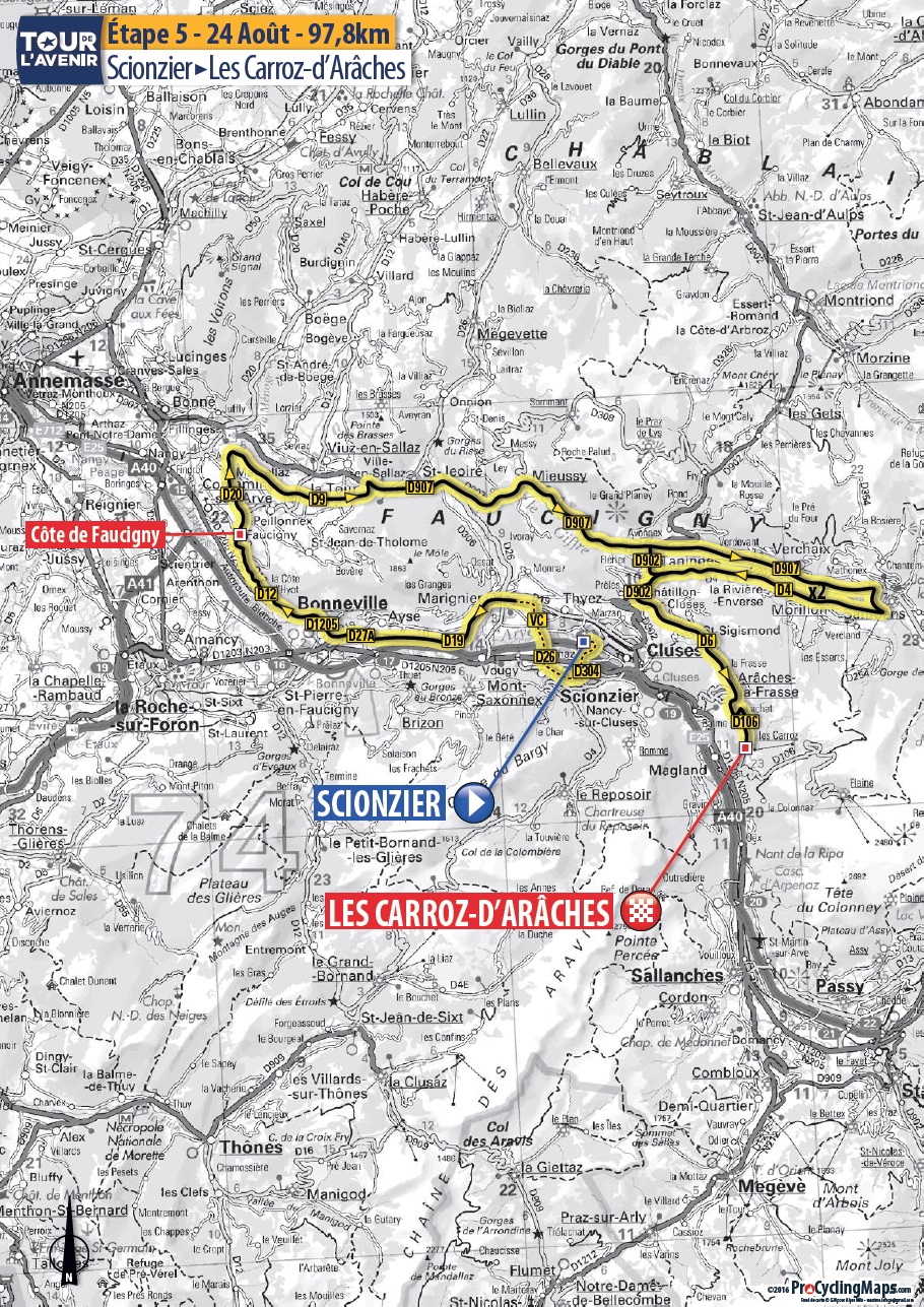 Streckenverlauf Tour de lAvenir 2016 - Etappe 5