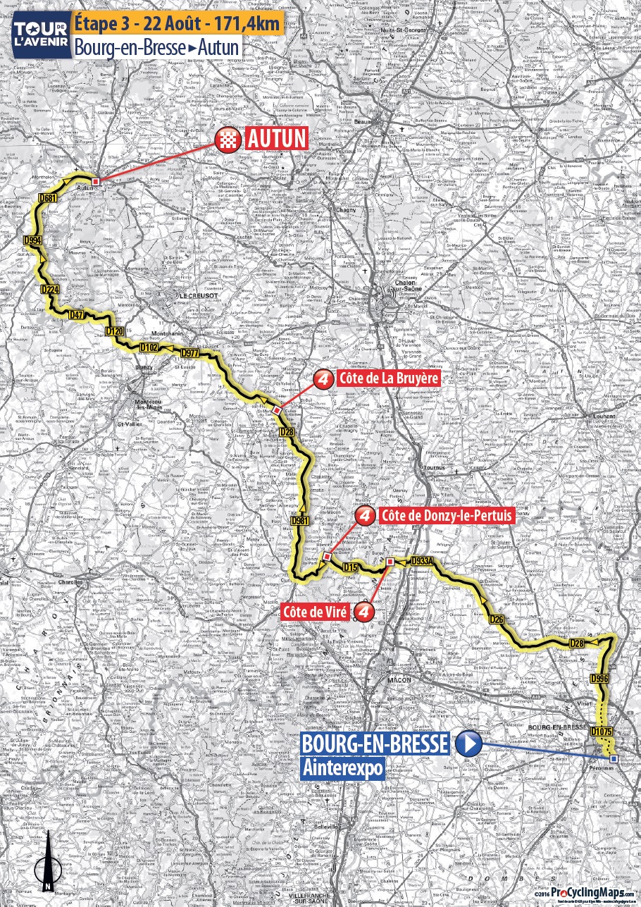 Streckenverlauf Tour de lAvenir 2016 - Etappe 3