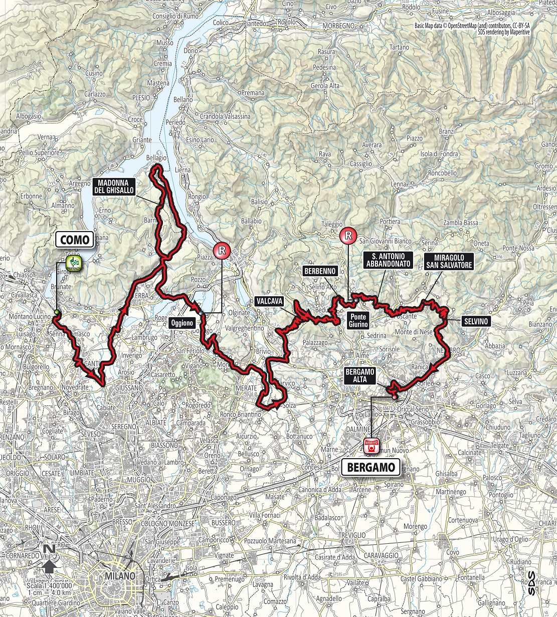 Streckenverlauf Il Lombardia 2016