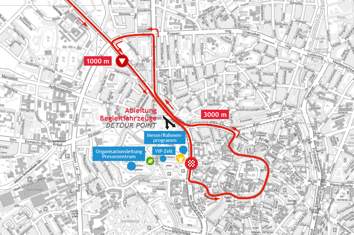 Streckenverlauf Sparkassen Mnsterland Giro 2016, Rundkurs
