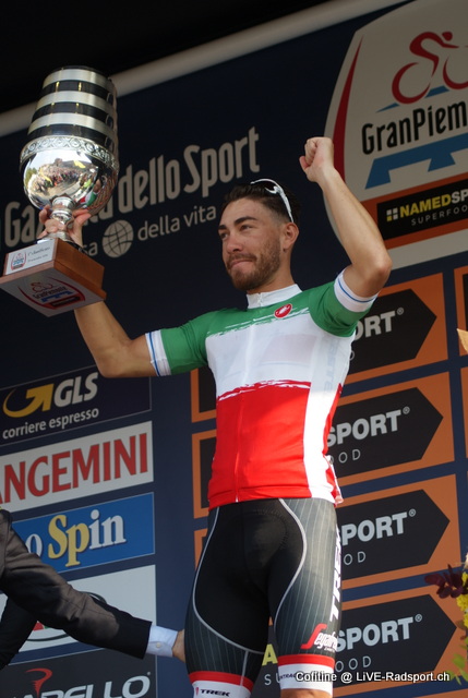 der italienische Meister Giacomo Nizzolo hat die 100. Austragung des Rennens Gran Piemonte gewonnen