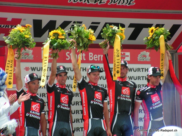 Joaquin Rodriguez beim Sieg der Teamwertung bei der Tour de Suisse 2007