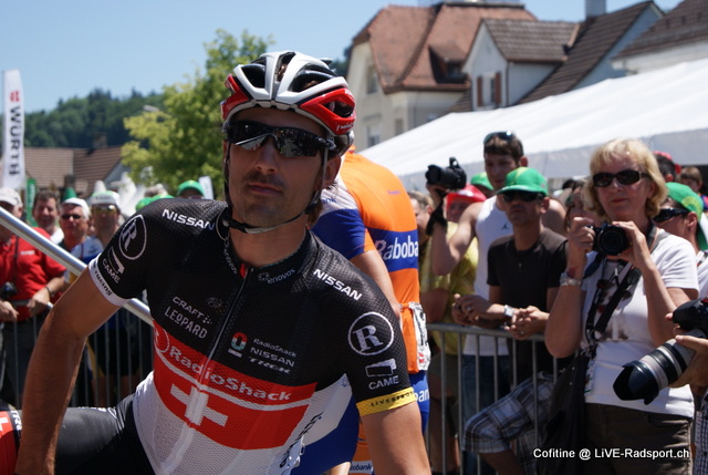 Fabian Cancellara am Start der 8. Etappe der Tour de Suisse 2012
