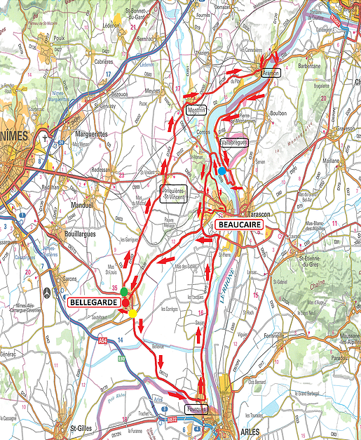 Streckenverlauf Etoile de Bessges 2017 - Etappe 1