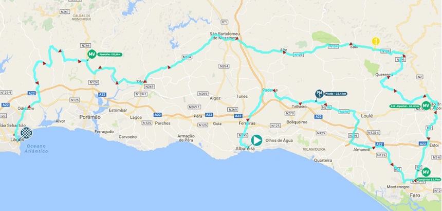 Streckenverlauf Volta ao Algarve em Bicicleta 2017 - Etappe 1