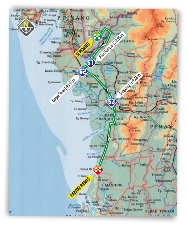 Streckenverlauf Le Tour de Langkawi 2017 - Etappe 3